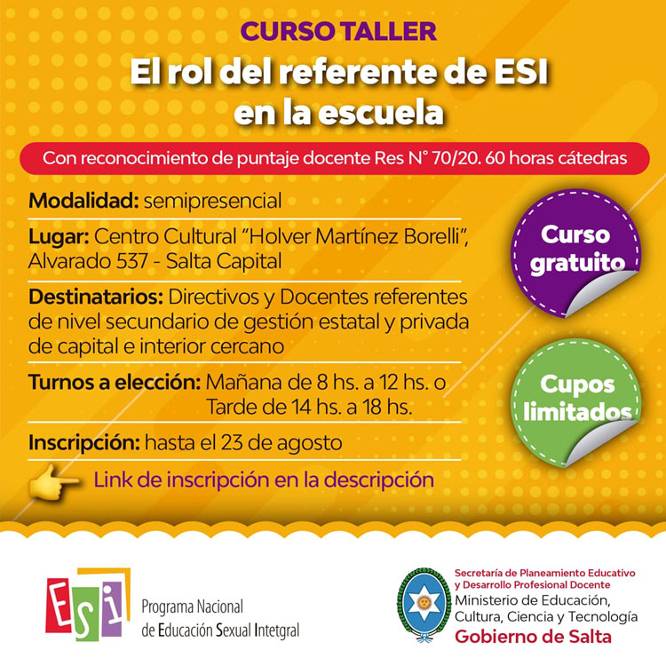 Se lleva a cabo la capacitación “El rol del referente de ESI en la escuela” Imagen Se lleva a cabo la capacitación “El rol del referente de ESI en la escuela”