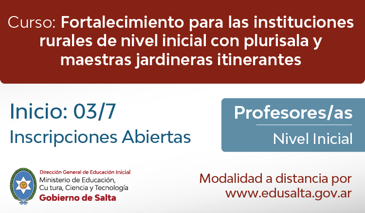 Curso: Fortalecimiento para las instituciones rurales de nivel inicial Curso: Fortalecimiento para las instituciones rurales de nivel inicial