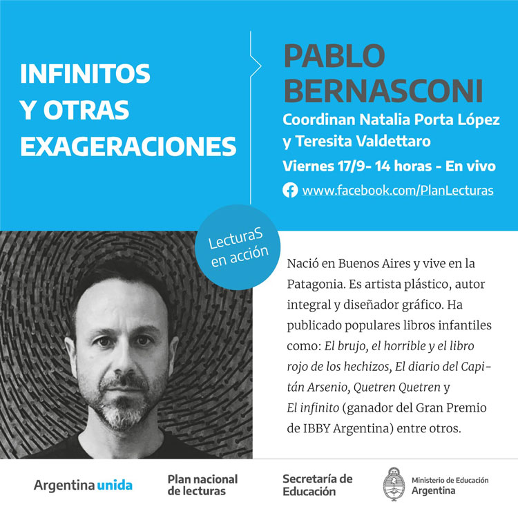 “Infinitos y otras exageraciones” Conversatorio de Pablo Bernasconi Imagen Conversatorio de Pablo Bernasconi
