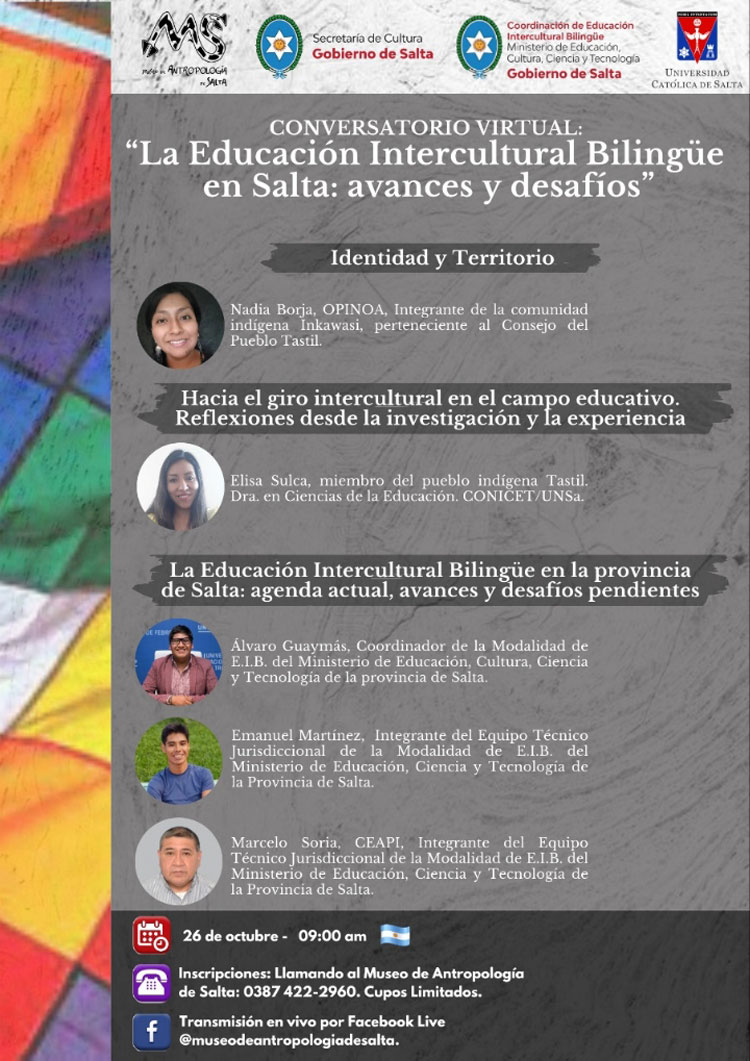 Conversatorio Virtual: “La Educación Intercultural Bilingüe en Salta: avances y desafíos” Imagen Conversatorio Virtual