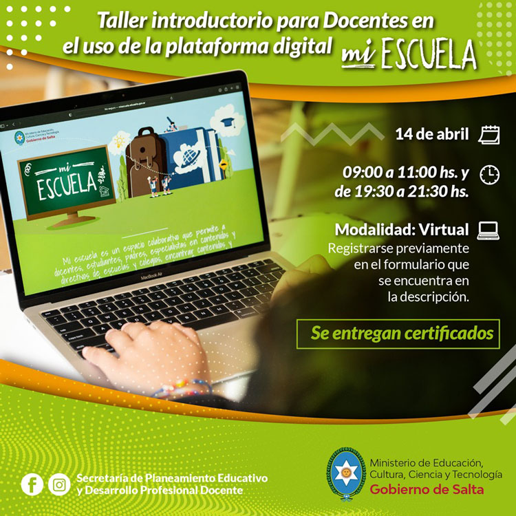 Taller introductorio “Mi Escuela” Imagen Taller introductorio “Mi Escuela”