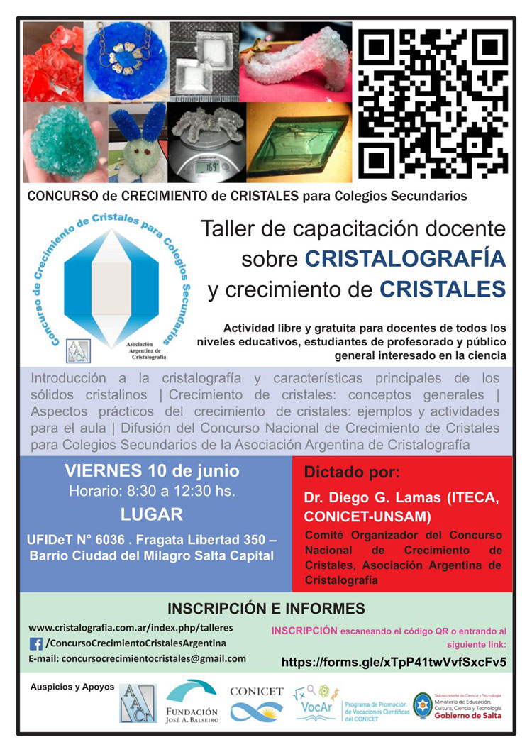 Taller de capacitación docente sobre Cristalografía Imagen Taller de capacitación docente sobre Cristalografía