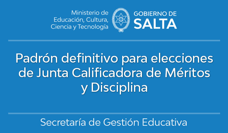 Padrón definitivo para elecciones de Junta Calificadora de Méritos y Disciplina Imagen Padrón definitivo para elecciones de Junta Calificadora de Méritos y Disciplina