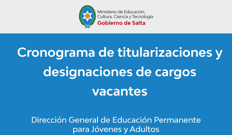 Cronograma de titularizaciones y designaciones de cargos vacantes de nucleos educativos y de contexto de encierro dependientes de la dirección general de EPJA año 2024 Cronograma de titularizaciones y designaciones de cargos vacantes de nucleos educativos y de contexto de encierro dependientes de la dirección general de EPJA año 2024