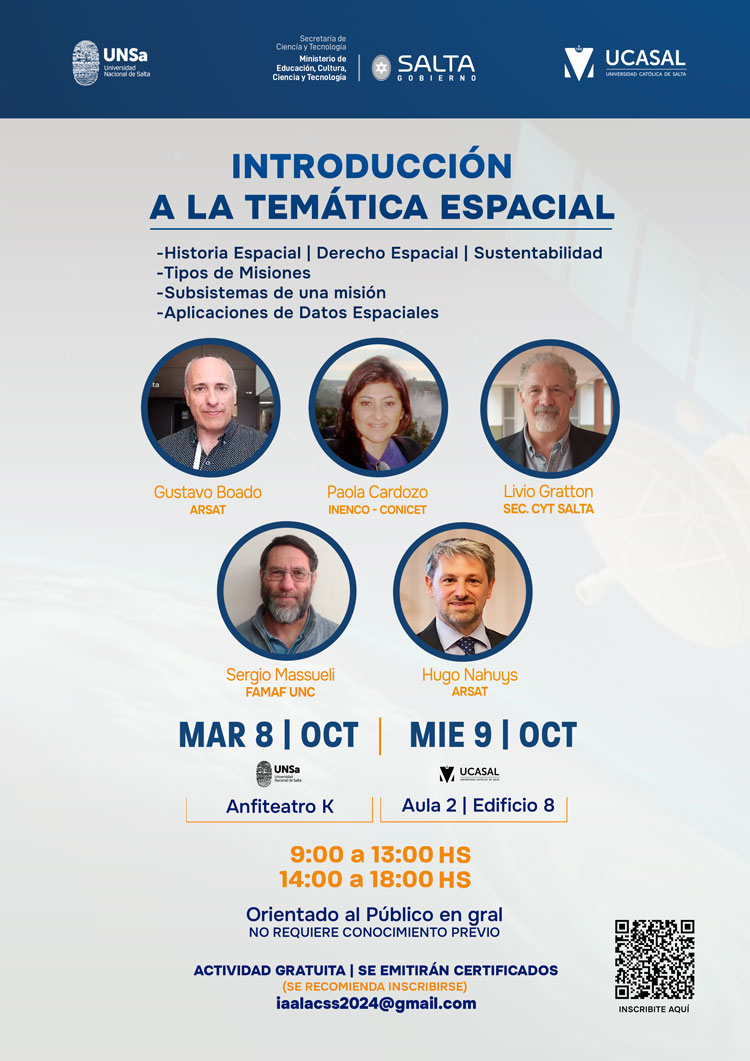 Ciclo de charlas “Introducción a la temática espacial” Imagen: Ciclo de charlas “Introducción a la temática espacial”
