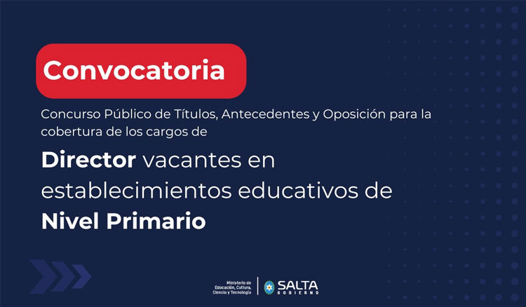 Convocatoria a Concurso Público para la cobertura de los cargos vacantes a Director Imagen: Convocatoria a Concurso Público para la cobertura de los cargos vacantes a Director