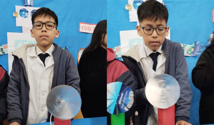 Alumno de la escuela Mitre diseñó un ventilador con material reciclado Fotografía: Alumno de la escuela Mitre diseñó un ventilador con material reciclado