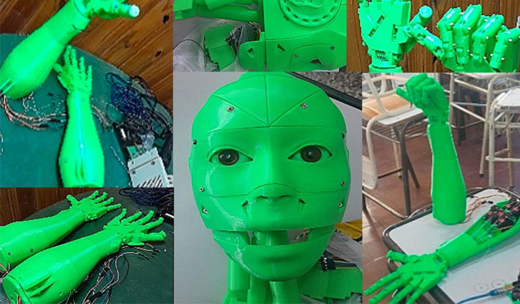 La escuela Nikola Tesla de Güemes creó el primer robot humanoide Fotografía: La escuela Nikola Tesla de Güemes creó el primer robot humanoide