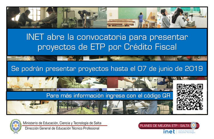 INET abrió la convocatoria para la presentación proyectos de ETP INET abrió la convocatoria para la presentación proyectos de ETP