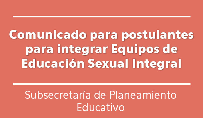 Comunicado para postulantes