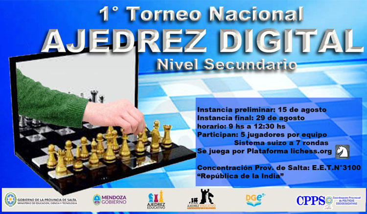 Escuelas secundarias participarán en el 1° Torneo Nacional de Ajedrez Digital Escuelas secundarias participarán en el 1° Torneo Nacional de Ajedrez Digital
