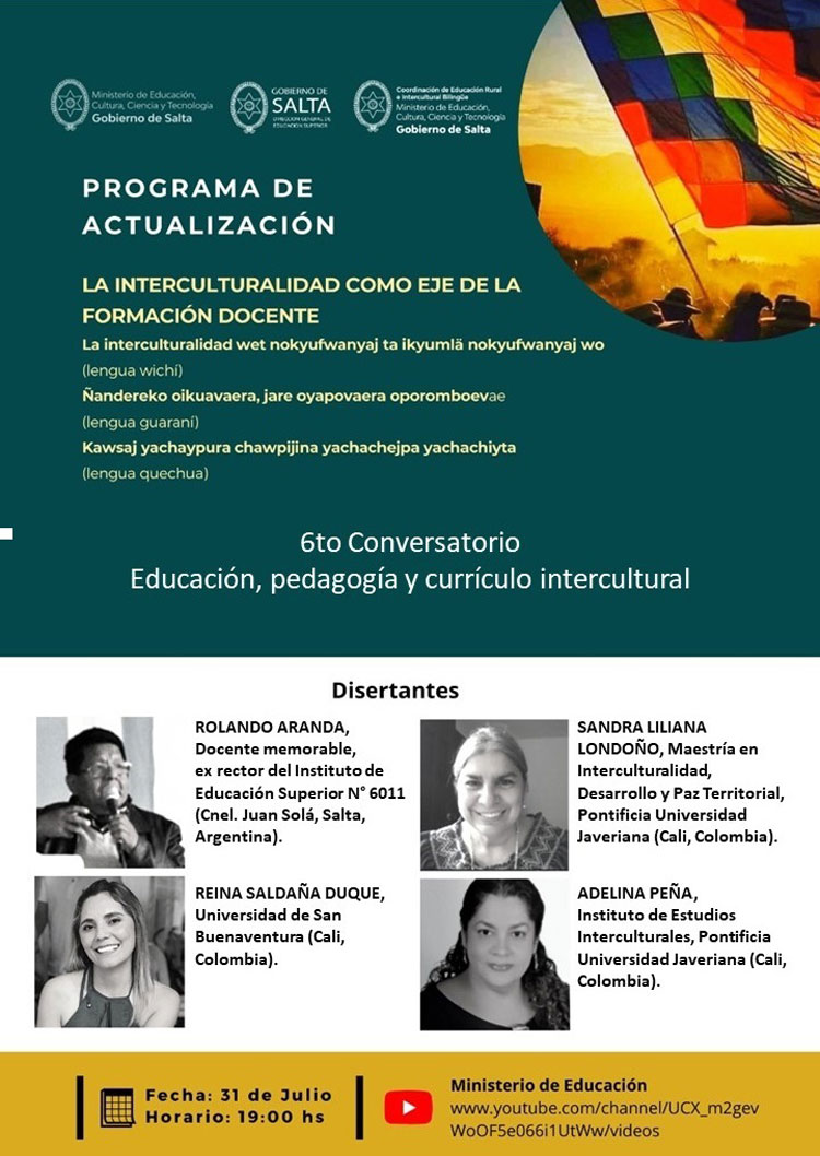 El sexto conversatorio sobre interculturalidad será este viernes El sexto conversatorio sobre interculturalidad será este viernes