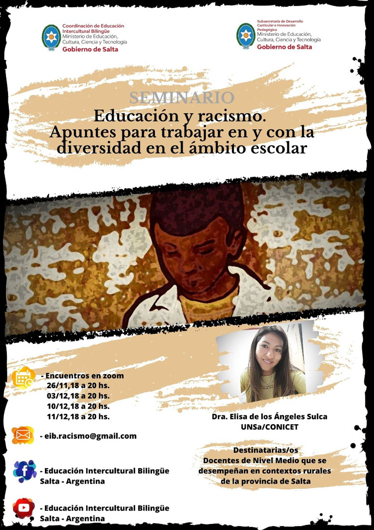 Seminario “Educación y racismo. Apuntes para trabajar en y con la diversidad en el ámbito escolar” Seminario “Educación y racismo. Apuntes para trabajar en y con la diversidad en el ámbito escolar”
