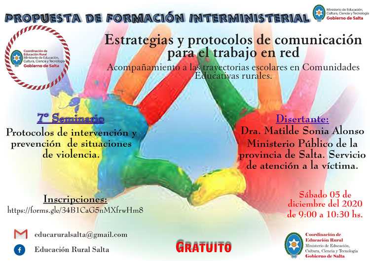 Propuesta de Formación Interministerial: Estrategias y Protocolos de Comunicación para un Trabajo en Red Propuesta de Formación Interministerial: Estrategias y Protocolos de Comunicación para un Trabajo en Red